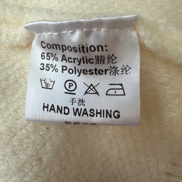 Knit Mix Sweater Cardigan Fancy Buttons Size L Cream Gold Trim Party Holidays - Picture 3 of 5